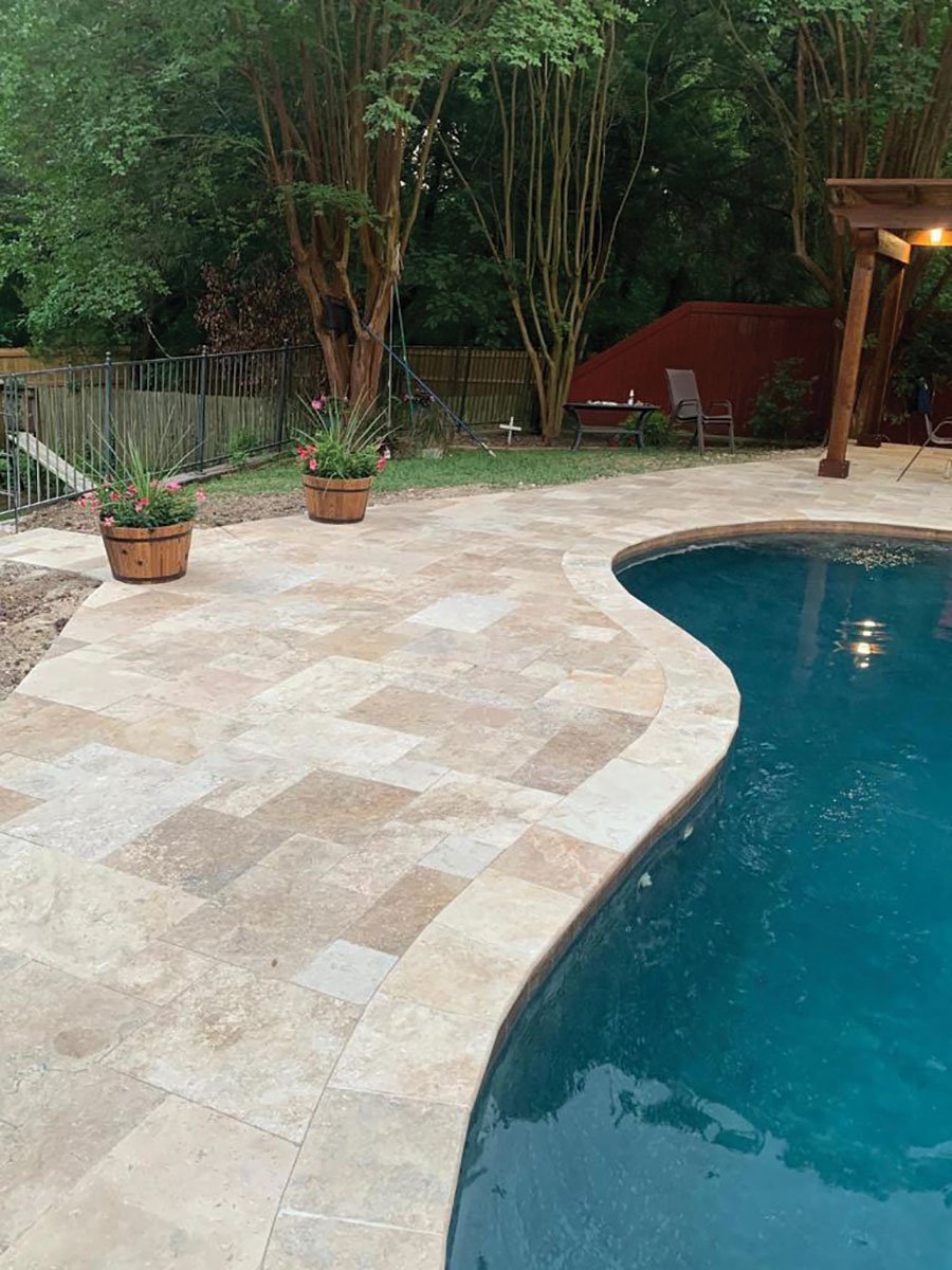 Nuance Travertine Tumbled Paver – Faber CNK Stone